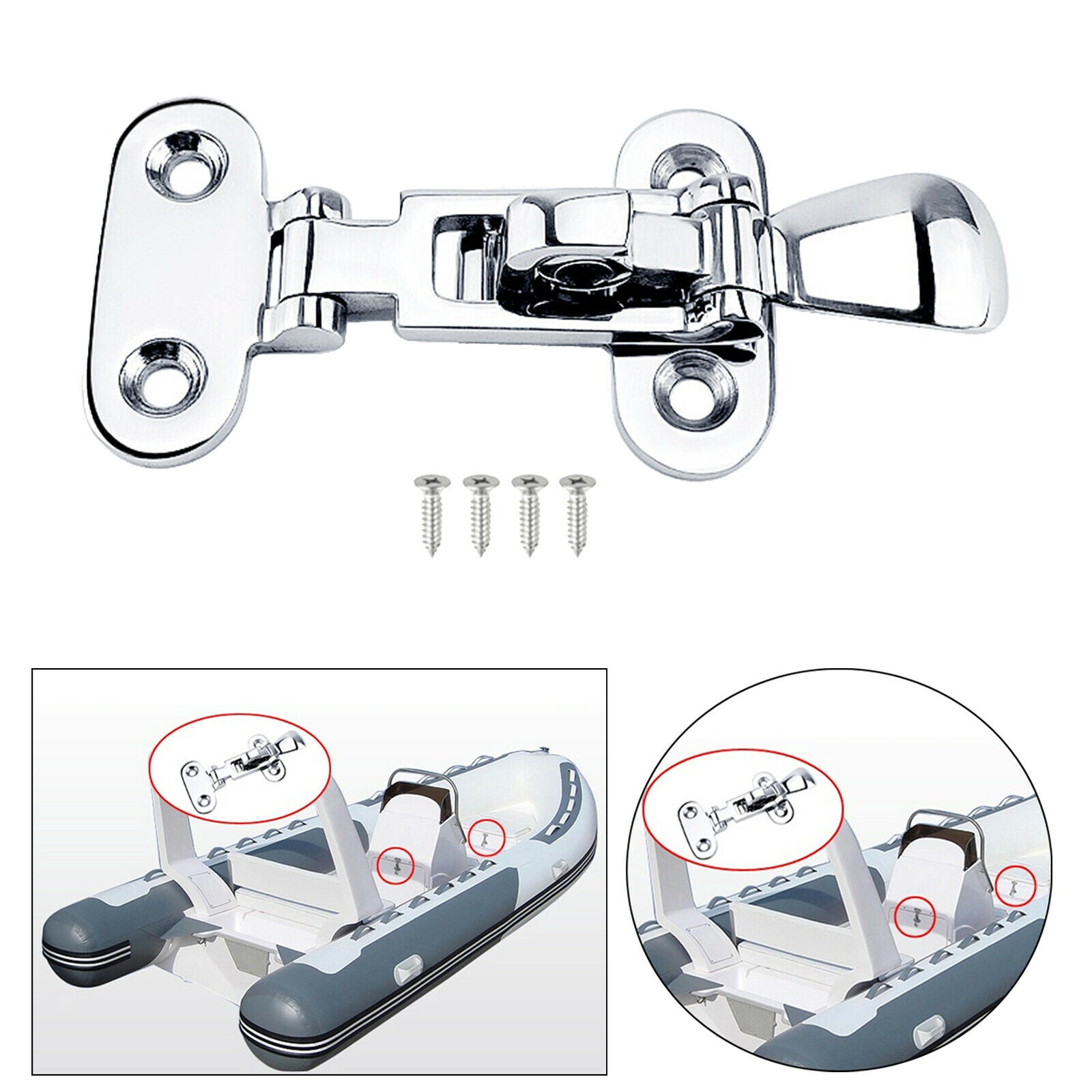 Heavy Duty Marine Locker Hatch Anti-Rattle Latch Boat Yacht Accessory 113mm