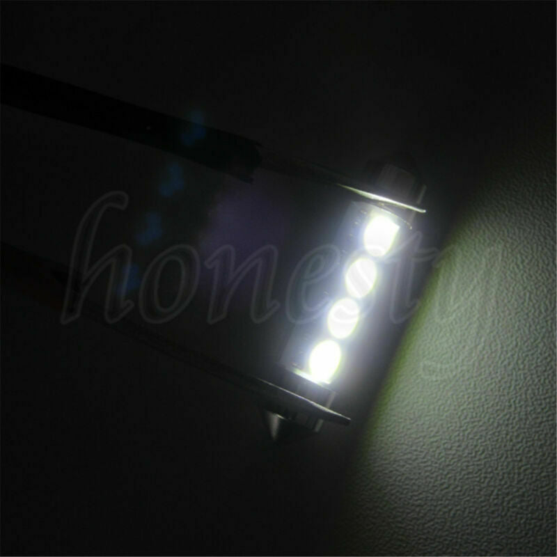 10x White 37mm 4SMD Car LED Festoon Dome Map Interior Cargo Light Bulb 5050