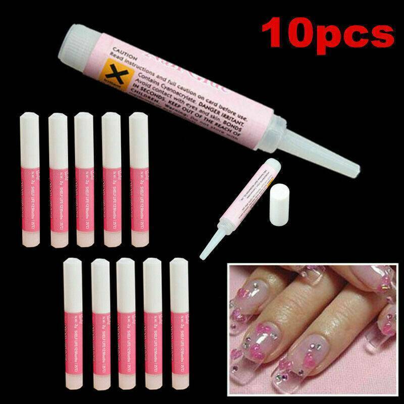 10 x Nail Tip Glue Super Bond For Acrylic Nails Strong Adhesive Manicure Tools