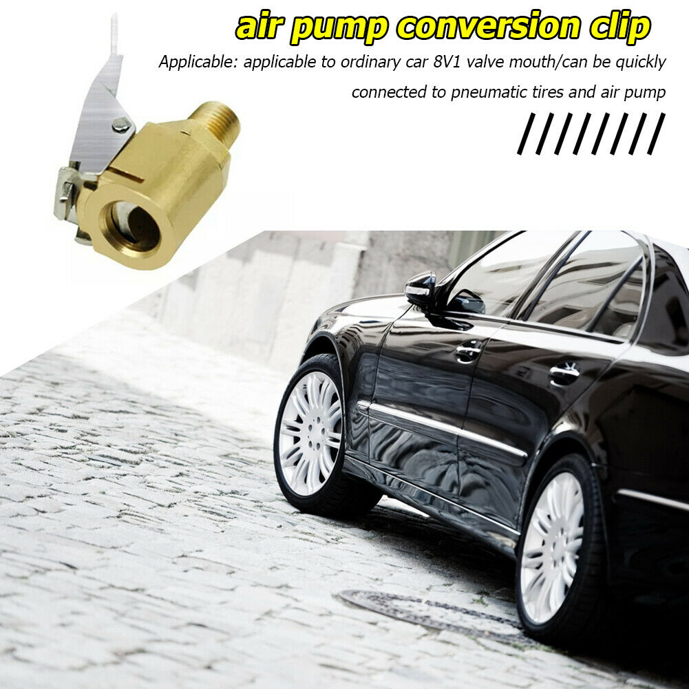 8mm Car Tire Air Chuck Inflator Pump Valve Clip Clamp Connector Adapter