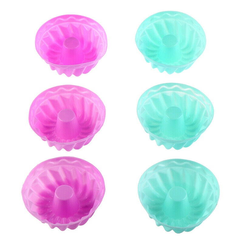 6pcs/lot Silicone Mold Cupcake Cake Mold Muffin Baking Silicone Cake Mo.l8