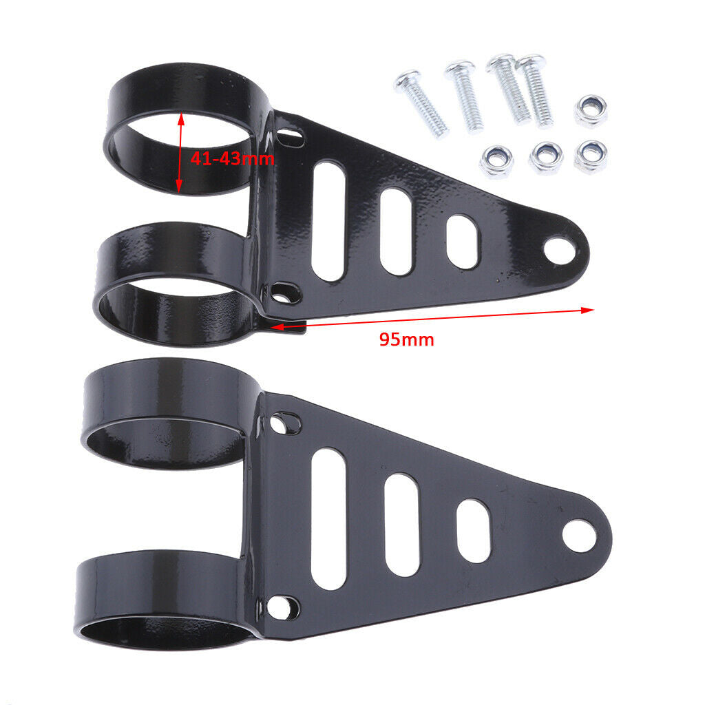 Heavy Duty Metal Head Light Spot Light Fork Mounting Bracket for Motorcycle