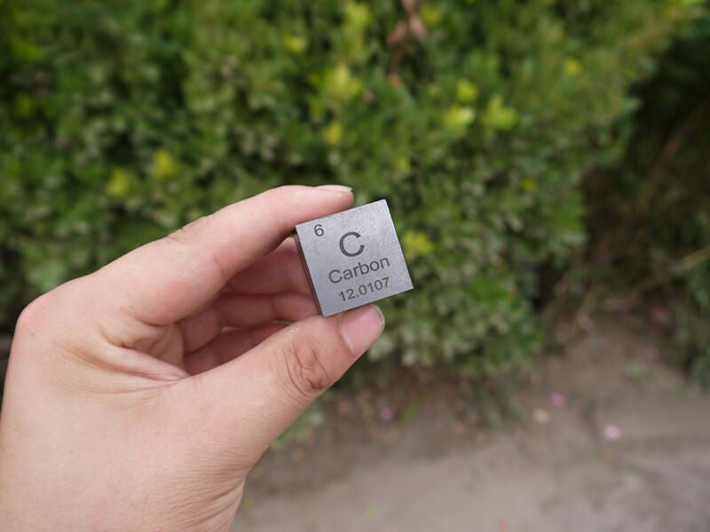 1PC Pure Carbon C Carved Element Periodic Table 25mm Cube High Purity 99.9%