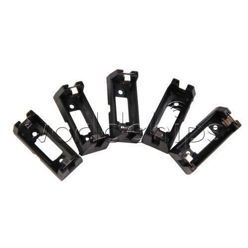 5PCS CR123A Lithium Battery Holder Box Clip Case w/ PCB Solder Mounting Lead