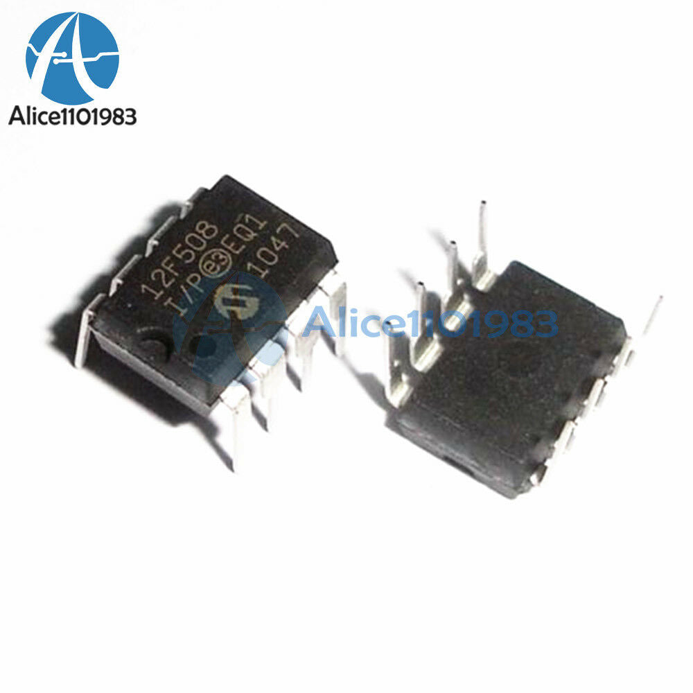 10PCS PIC12F508 PIC12F508-I/P MIC IC MCU 8BIT 768B FLASH 8-DIP