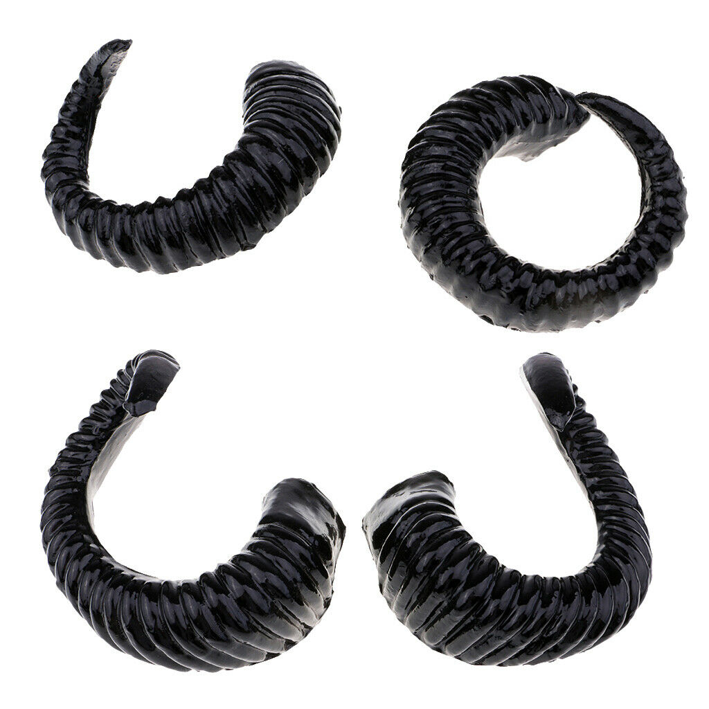 2 Artificial Ram Horns Headband Halloween Witch Demon Costume Indie Gothic A