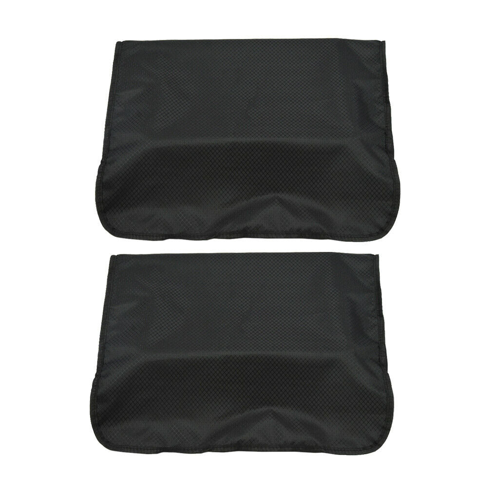 2x Hairdressing Barber Chair Back Covers Salon Spa Plastic Waterproof Black