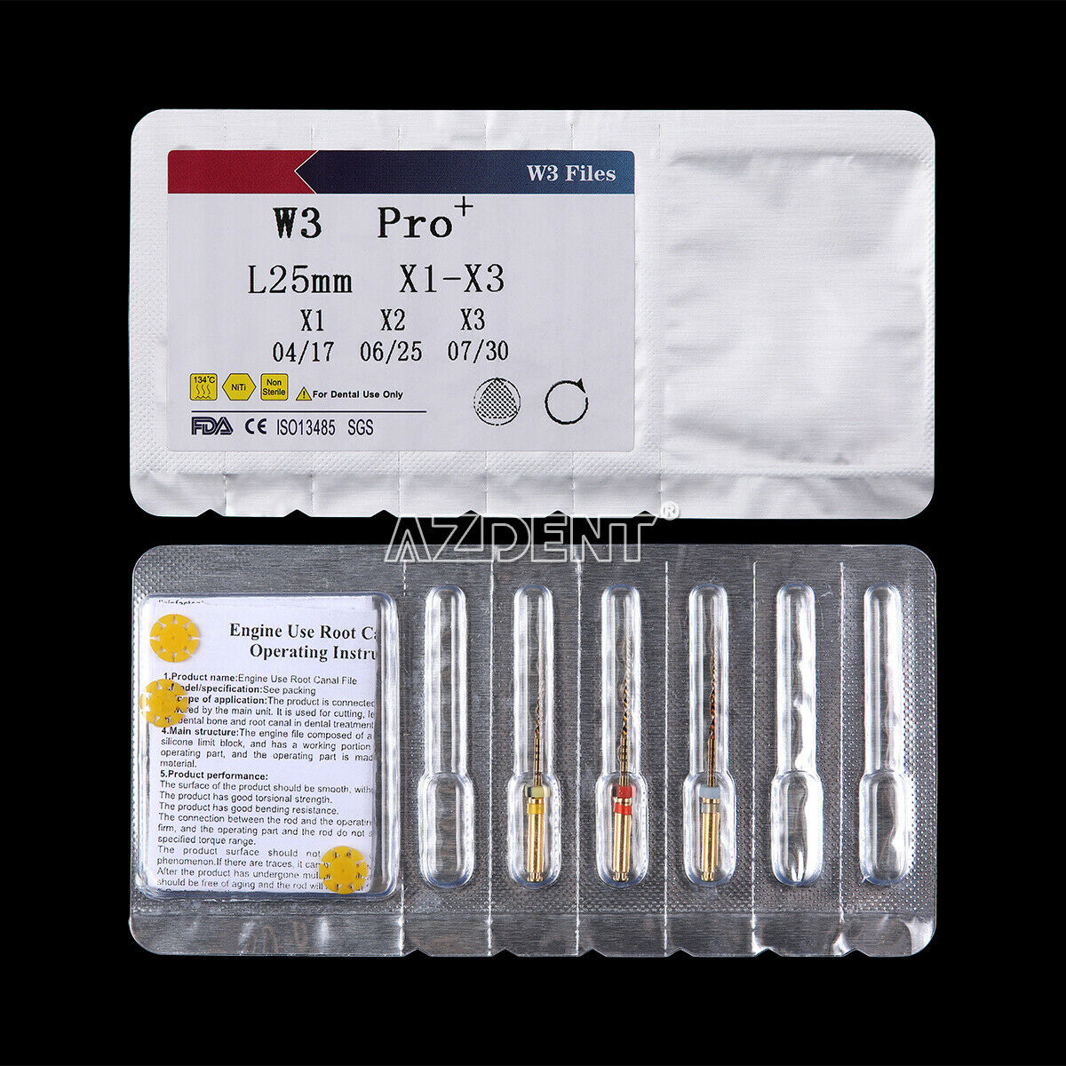 10X Dental 25mm Endodontic Treatment Root Canal Niti File X1 X2 X3 Engine Use