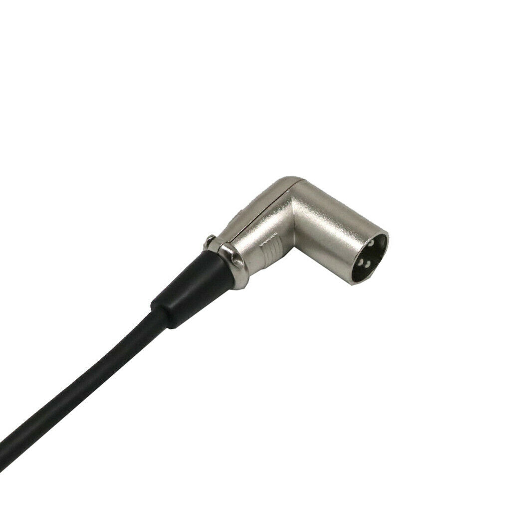 2pc 3Pin XLR 90 Degree Female to Male Cable Cord for Micophone Loudspeaker