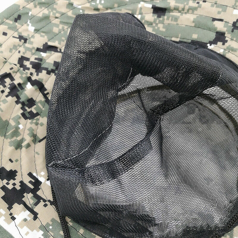 Sports Boonie Washed Cotton Twill Chin Cord Military Camouflage Hunting H.l8
