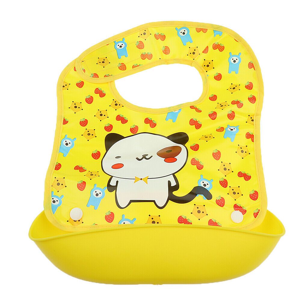 Waterproof Silicone Baby Washable Roll Up Feeding Eating Baby Bib Style 12