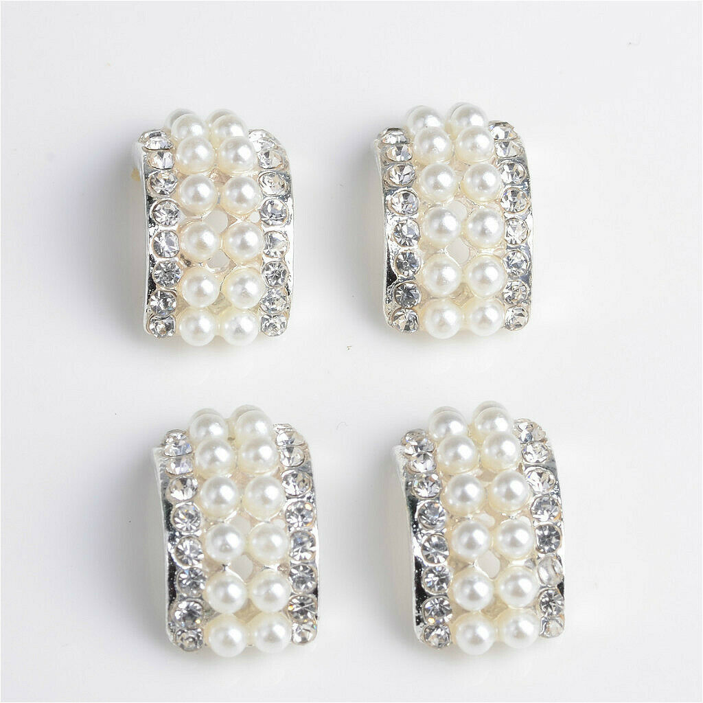 Prettyia 10x Rhinestone Embellishments Crafts Buttons DIY Wedding Decoration
