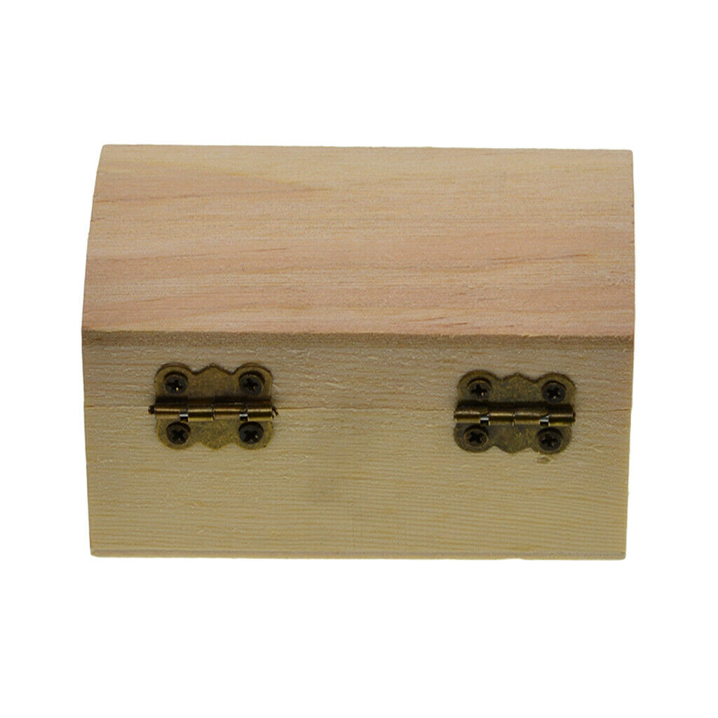 Unpaint Natural Wooden Storage Box Jewelry Gift Memory Small Chest Craft Box