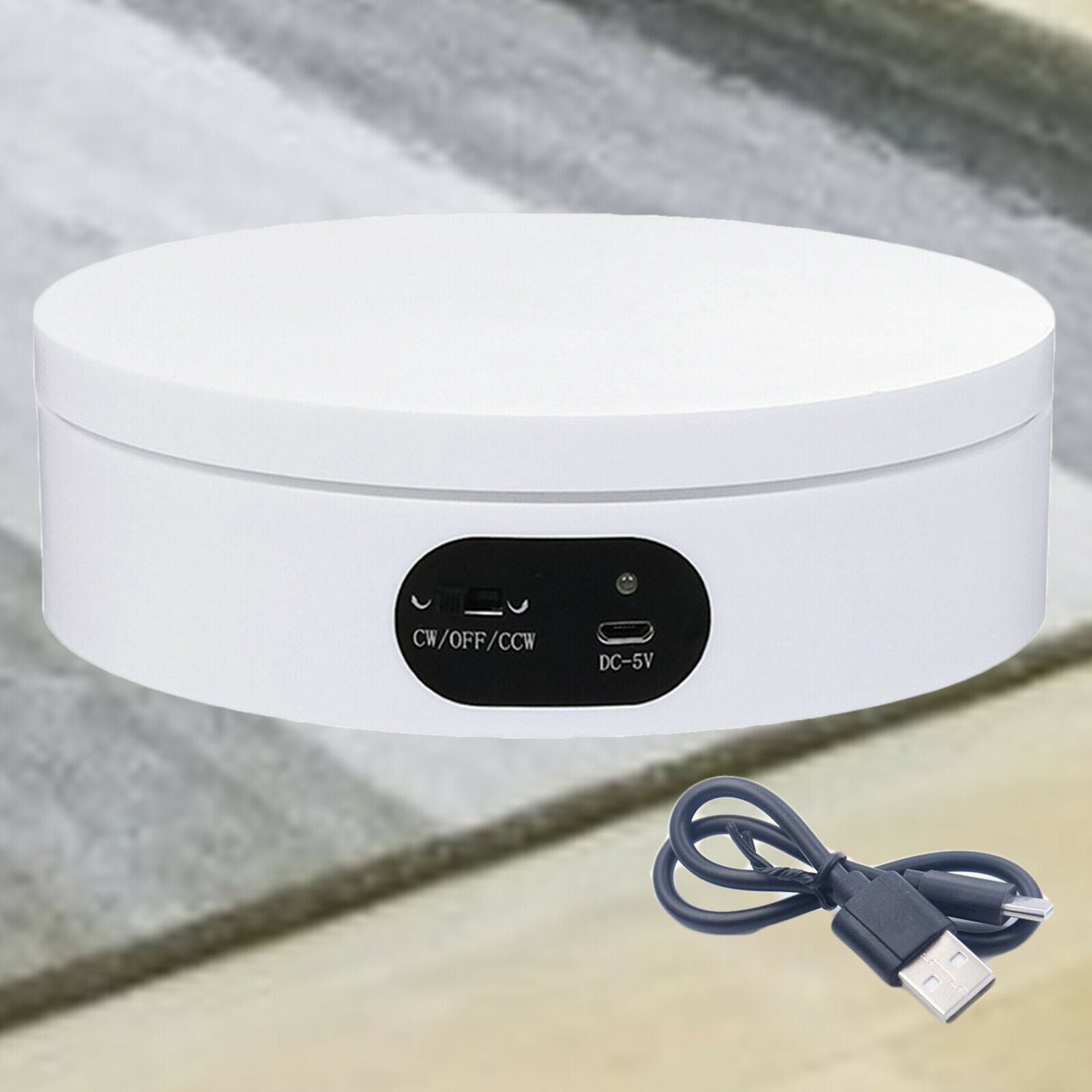 360 Degree Electric Rotating Display Turntable USB Charging Digital Products