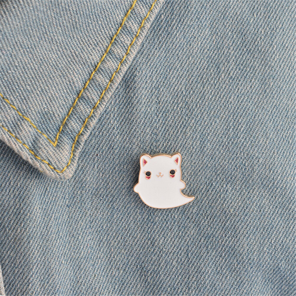 1pc Animal Enamel cartoon Cat Ghost pins brooches badge pin Jewelry Access.l8