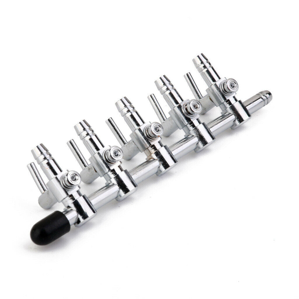 Aquarium Metal Air Tap Stopcock Air Hose Air Manifold 5 Way
