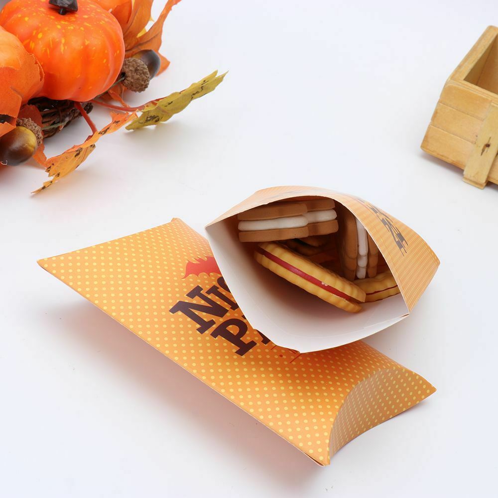 Pouch Cardboard Halloween Kraft Gift Bag Paper Candy Boxes Pillow Shape Box