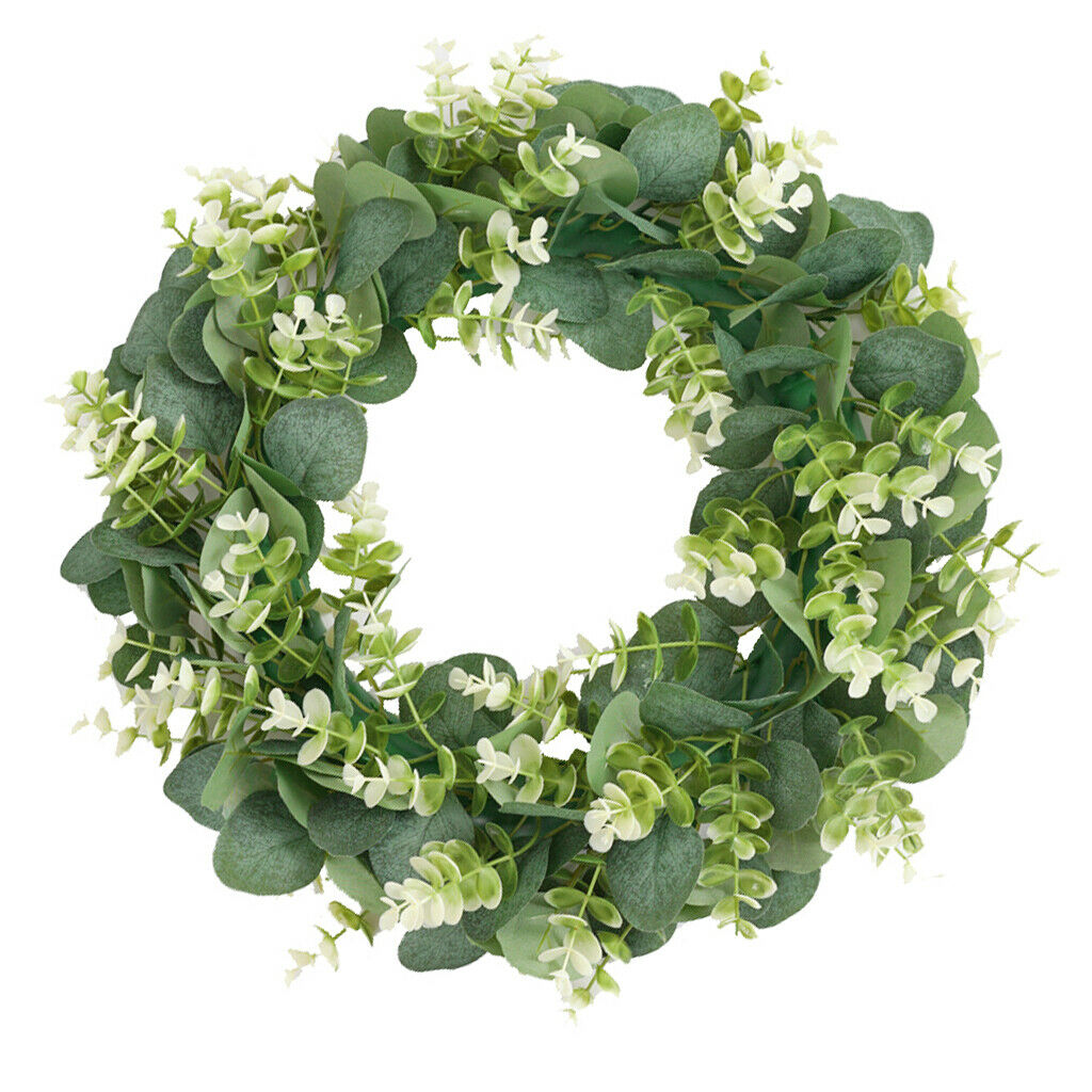 17inch Natural Door Wreath Home Front Door Garland for Festival Celebration
