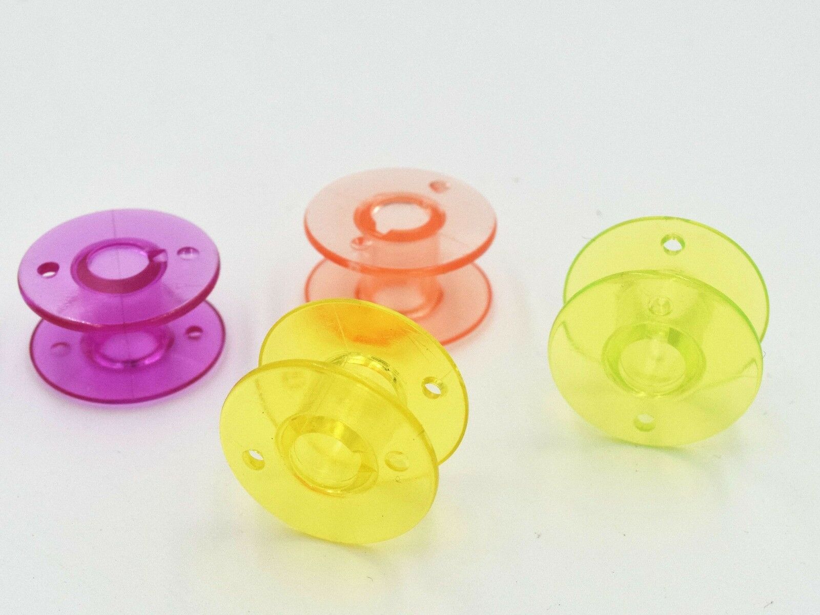 25 Empty Bobbins Sewing Machine Spools With Plastic Case Storage Box Supplies