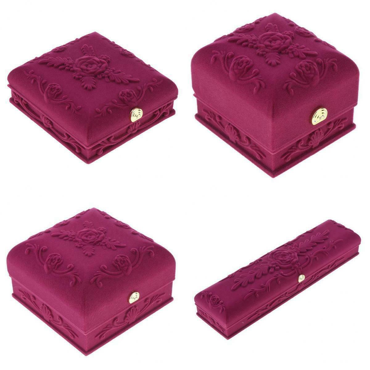 4x Pendant Ring Bracelet Necklace Jewelry Holder Box Show Case Showcase
