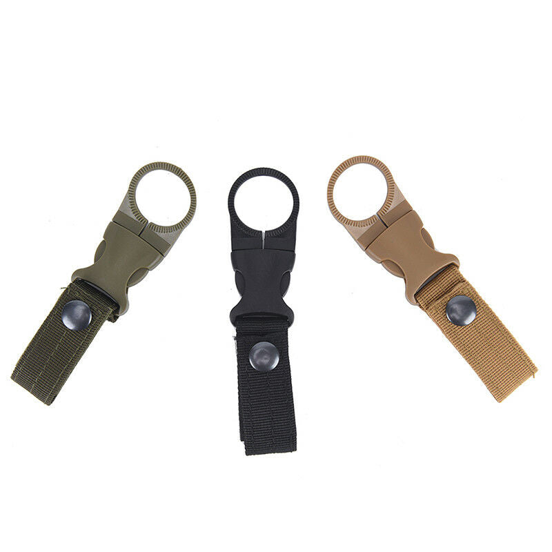 Outdoors Nylons Webbing Buckle Hook Water Bottle Holder Clip Belt Backpack Clamp