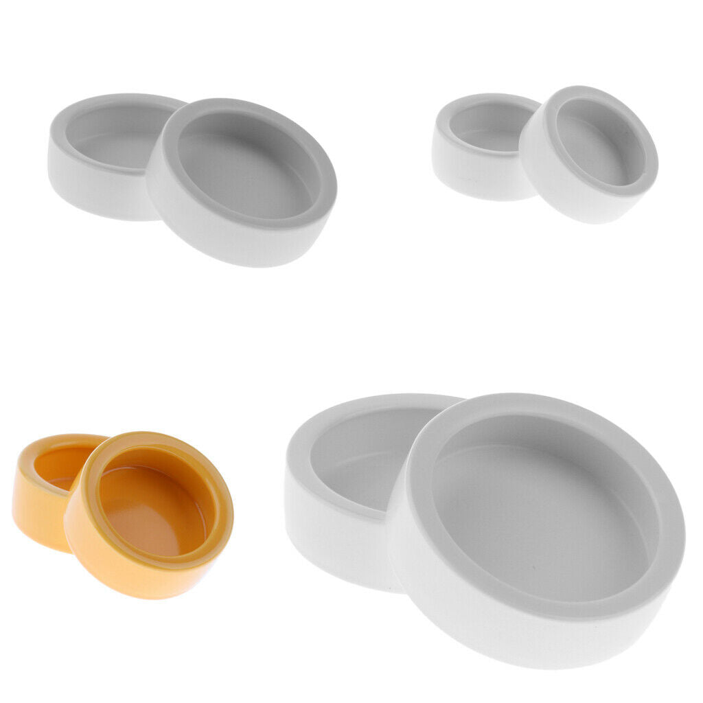 4Pcs Reptile Feeder Ceramics Reptile Lizard Food Bowl Anti-escape