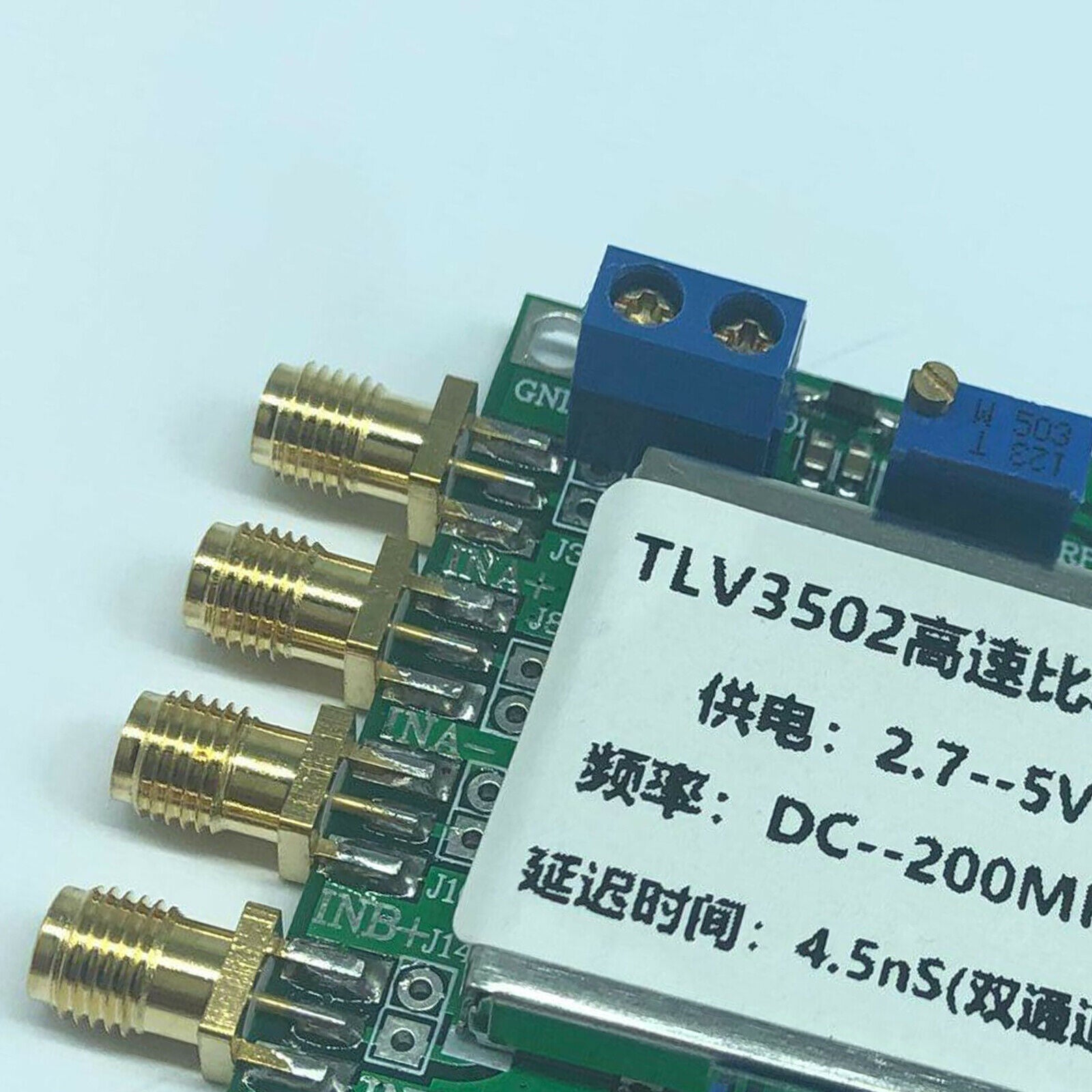 TLV3502 Dual Channel Comparator 4.5ns Rail to Rail 2.7-5VDC DC - 200MHz