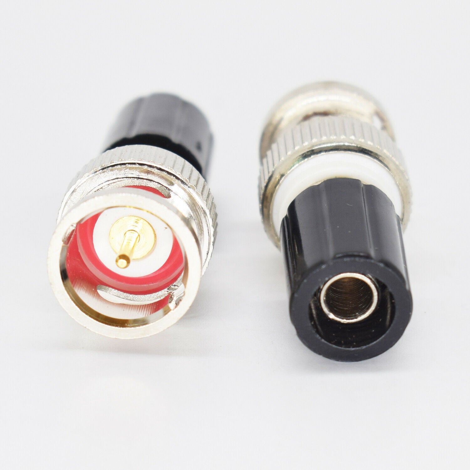 10x Nickel Plated BNC Male To 4mm Banana Female Jack Straight Adapter Connector