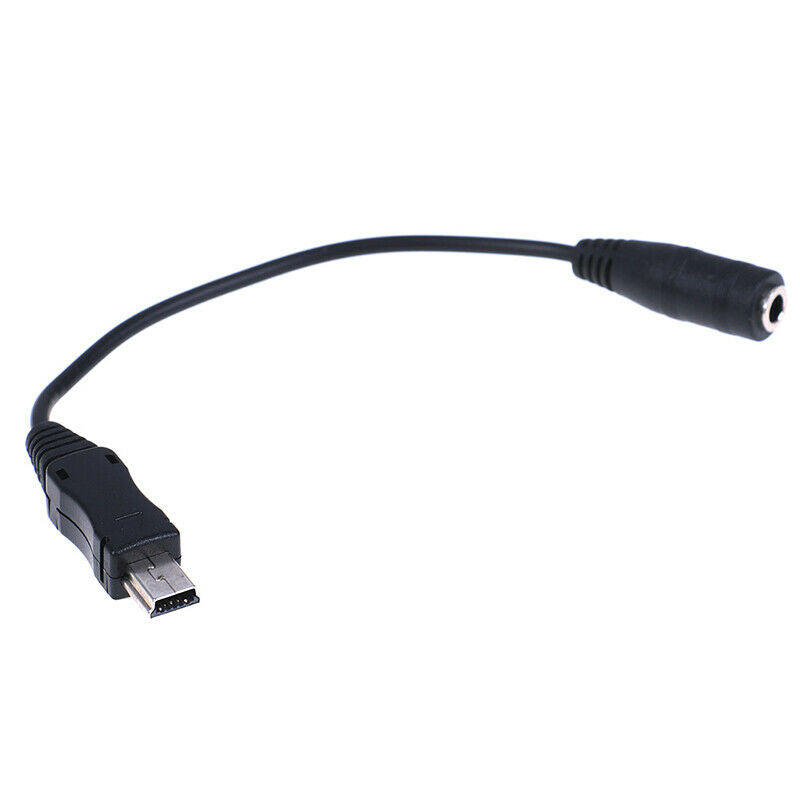 Mini USB Male to 3.5mm Jack Female Audio Cable Mic Adapter Headphone Earphone Tt