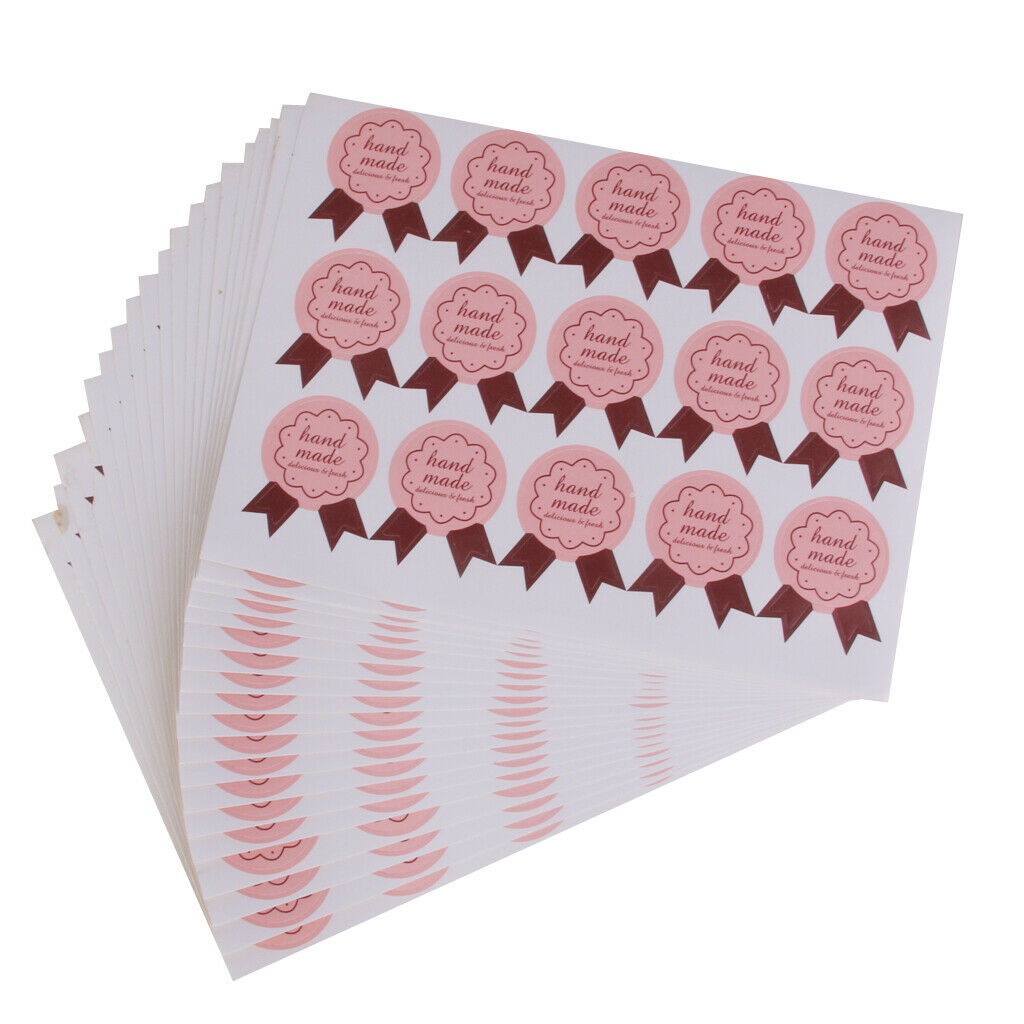 20pcs Sheets "handmade" Favor Gift Bag Stickers Labels Party Decor DIY
