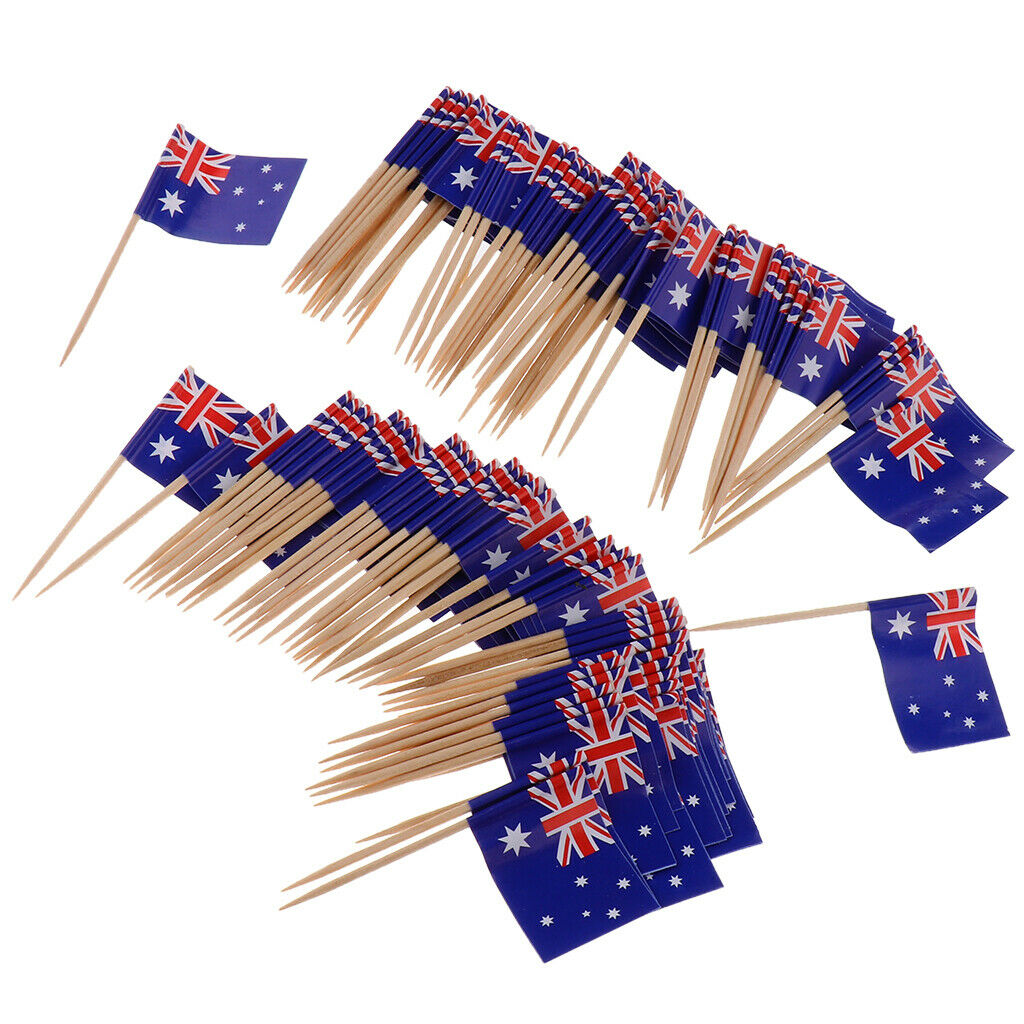 400 Pcs Cupcake Toppers Flag, Country Toothpick Flag, Small Mini Stick Flags
