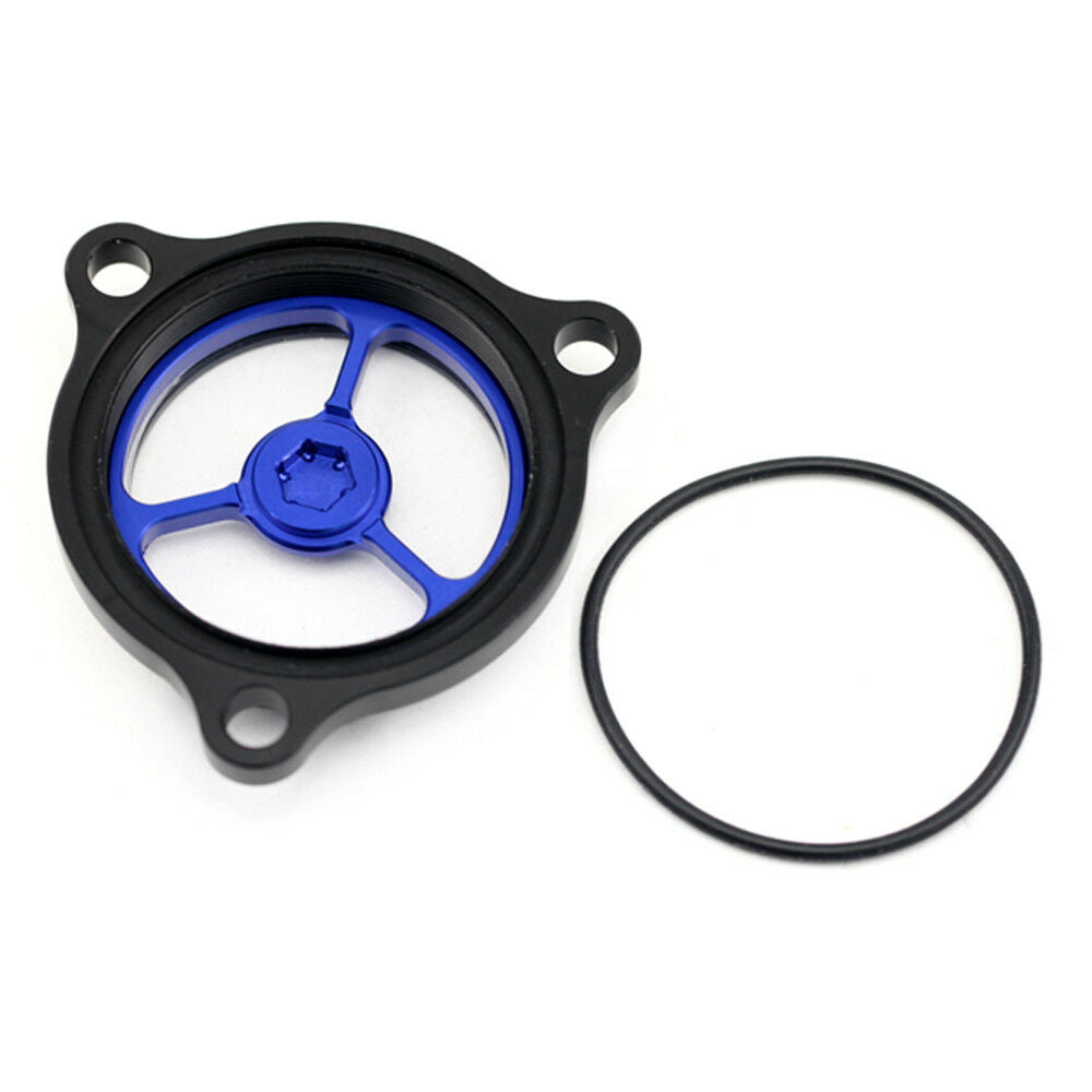 Blue CNC Engine Oil Filter Cover Cap For SUZUKI DRZ400S/SM 2000-2021 Dirt Bike
