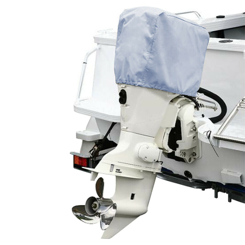 2x Marine Marine Boat Outboard Motor Protective Cover, 55x33x45cm And 80x45x75cm