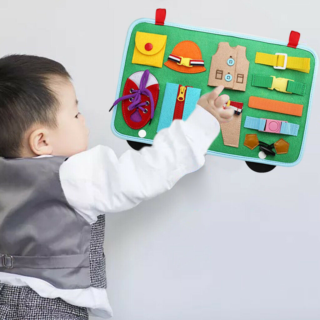 Busy Board for Toddlers Learn to Dress Sensory Toys Children for Girls Boys