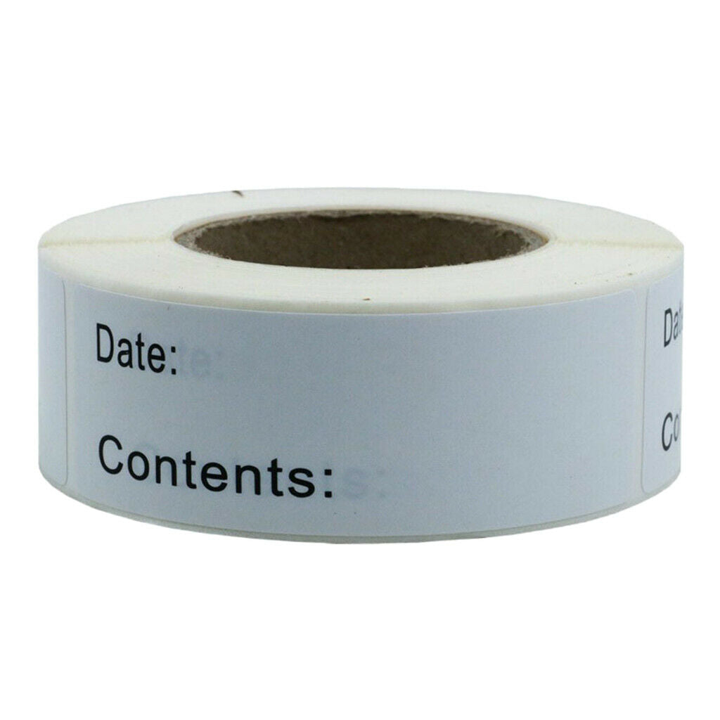 1 Roll of 125pcs Food Labels Stickers Freezer Refrigerator Printed Label