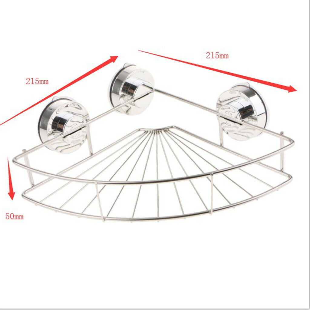 Corner Shower Caddy Suction Cup Stainless