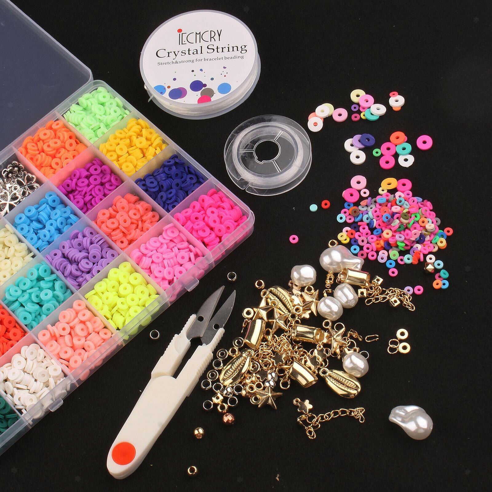 3200x20 colors Polymer Clay Beads Handmade Beads Flat Round