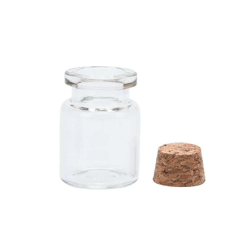 10Pcs Mini Glass Wishing Bottle with Cork Bead Jewelry Containers DIY DecoratiI7