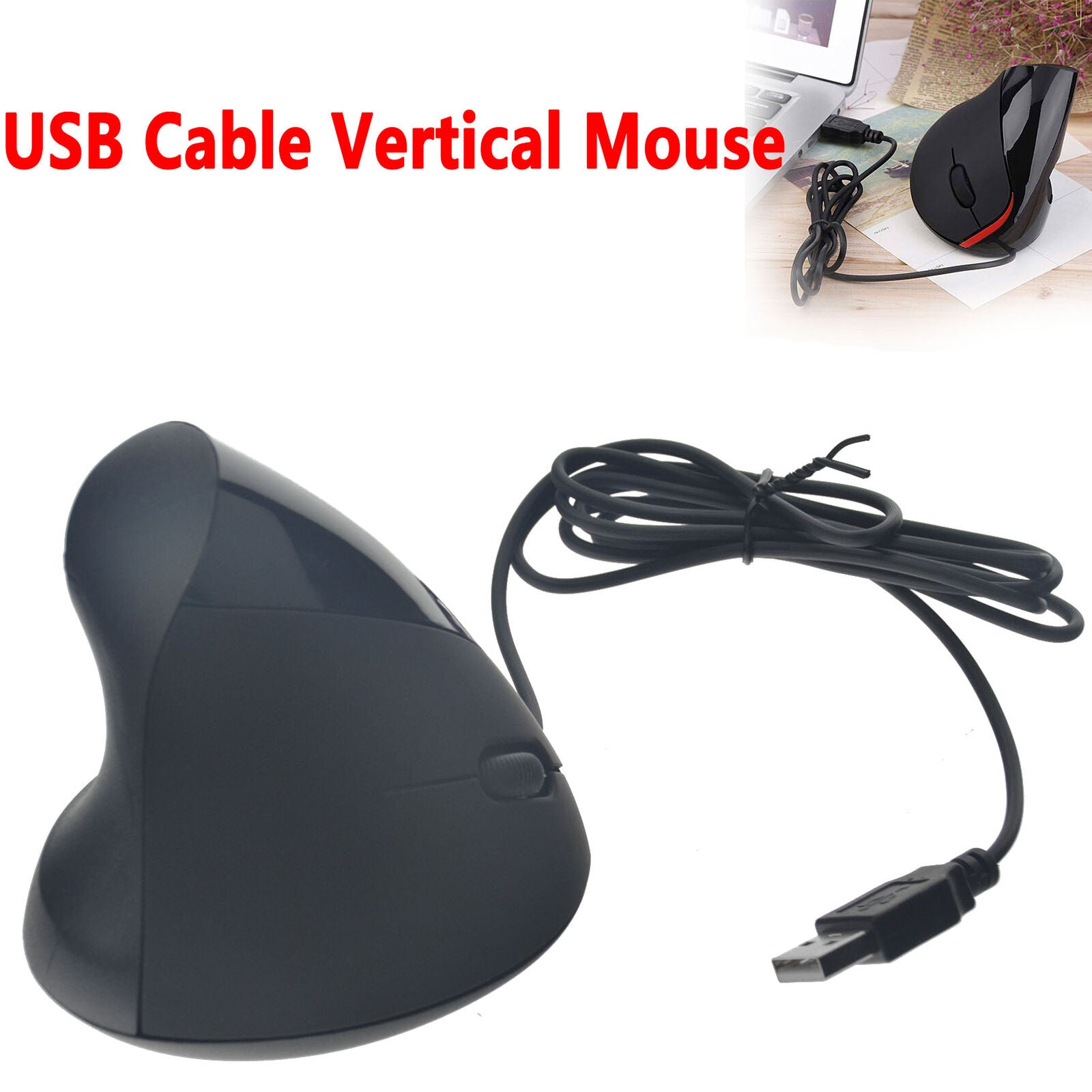 Ergonomic Design Mice Mouse Vertical 5 Buttons For Computer PC Laptop