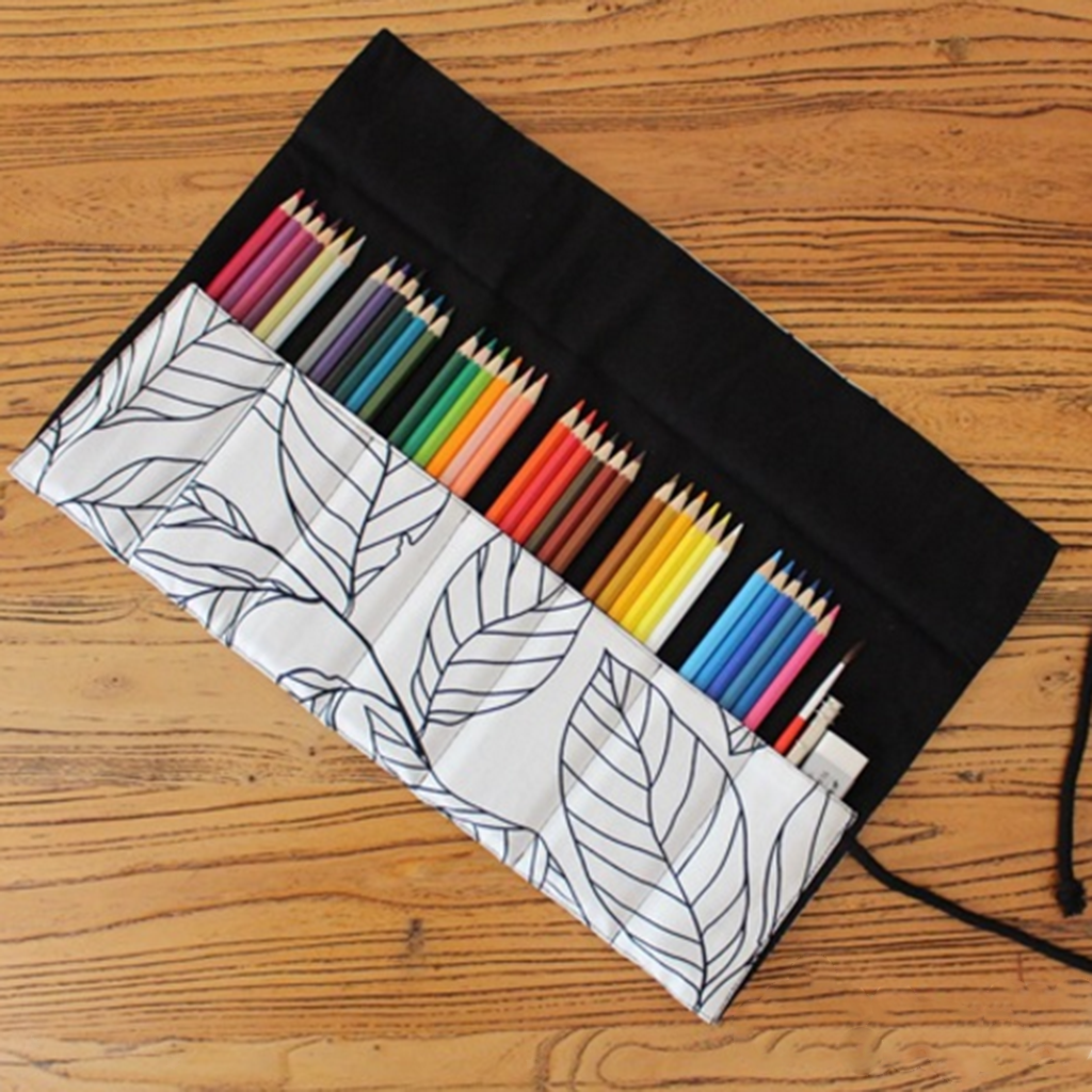 36 slot artist roll up pen pouch pen holder pouch canvas pouch