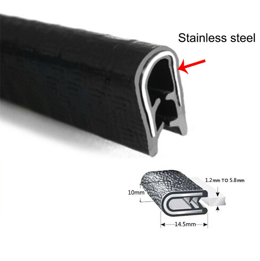Universal High Quality Rubber Seal Weatherstrip Car Door Protector Edge Trim 5M