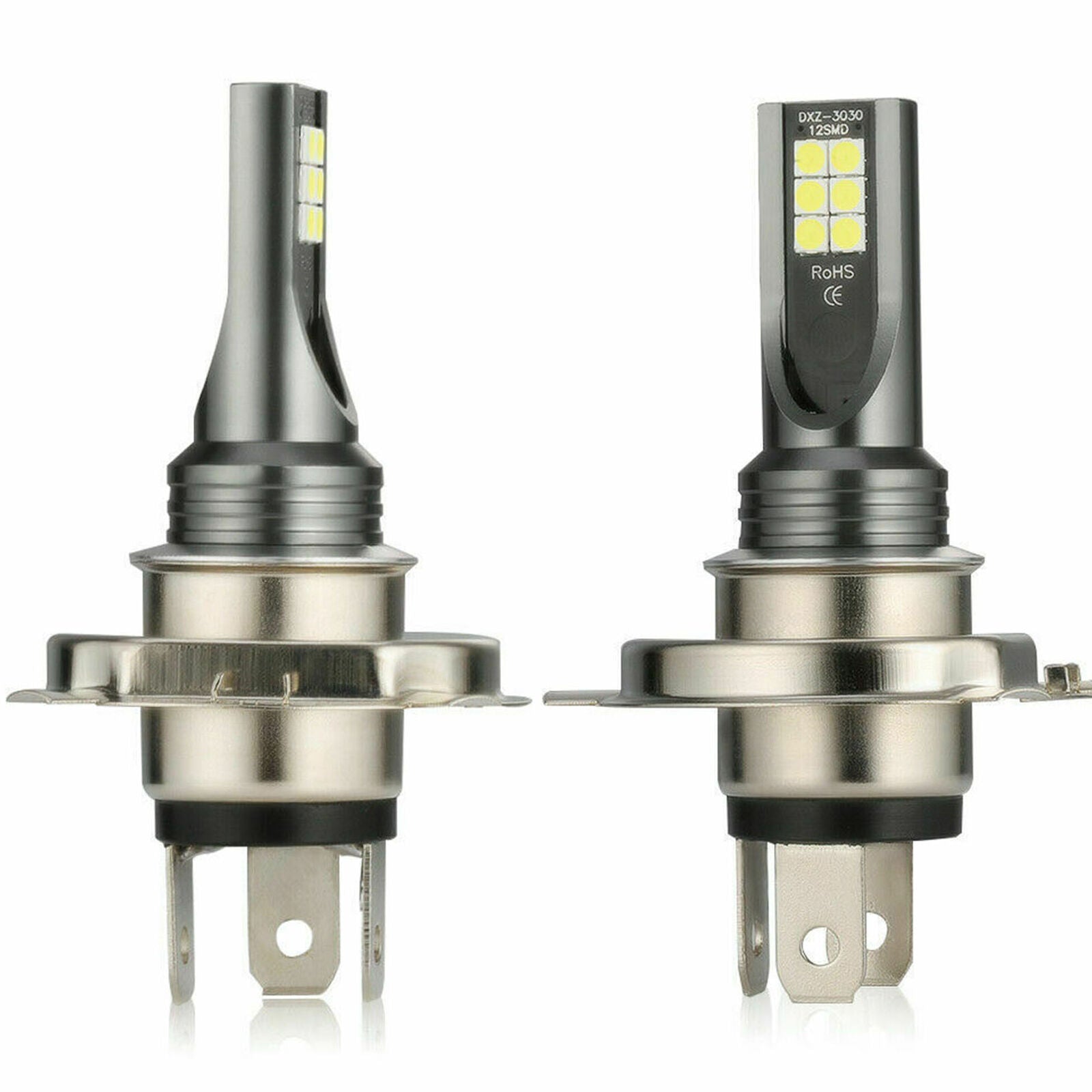 2x H4 200W 6000K LED CAR LAMPS BULB RETROFIT BULBS HEADLIGHTS DC12V