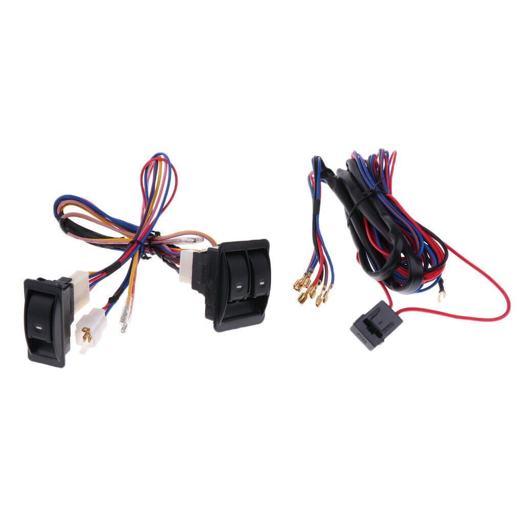 3pcs Car Window Lifter Control Switch with Wire Harness