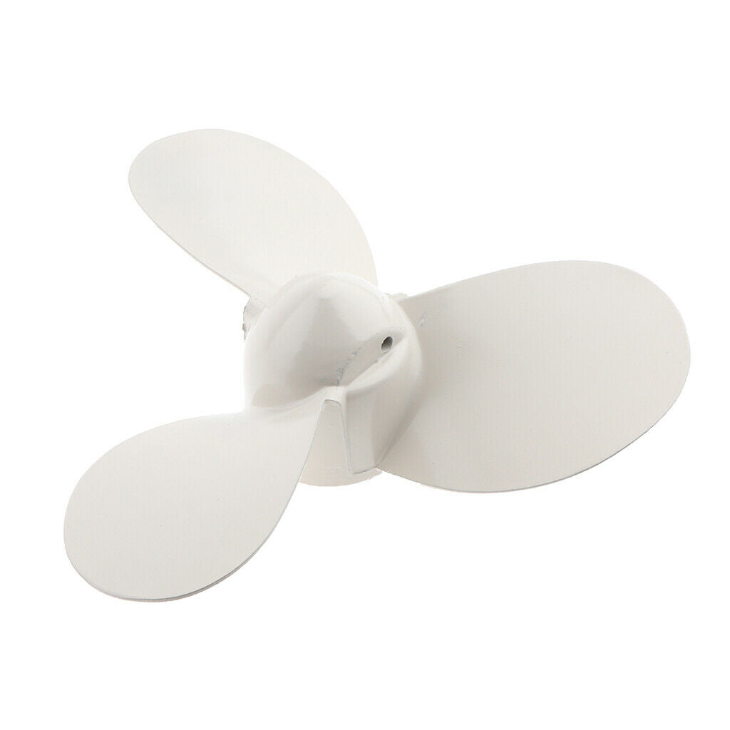 3- Aluminum Aluminum Boat Propeller for Yamaha 2HP Pitch Prop White Push Tool