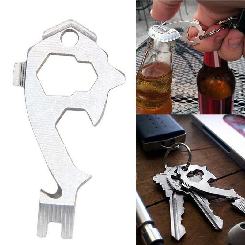 20 In 1 Wrench Opener Multi-tool Pocket Keychain Portable EDC Survival Kit