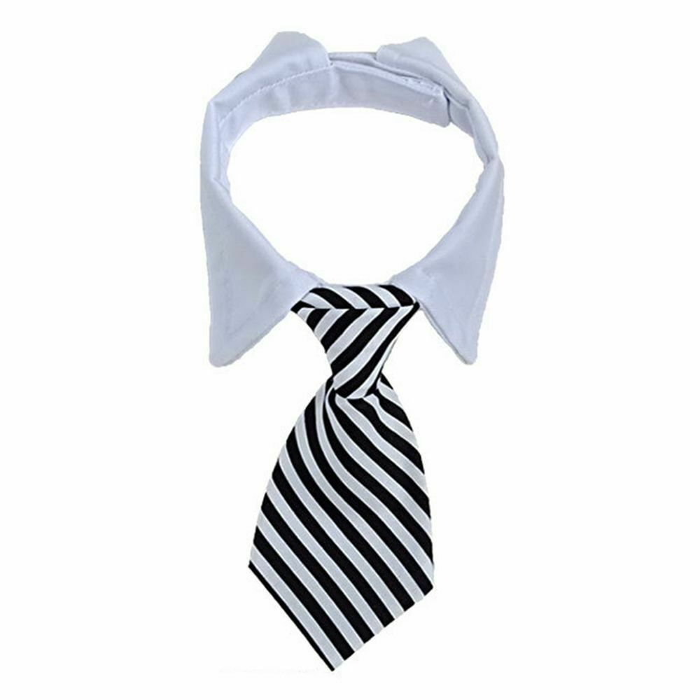 Pet Grooming Supplies Striped Tuxedo Bow Tie Collar Formal Dog Necktie