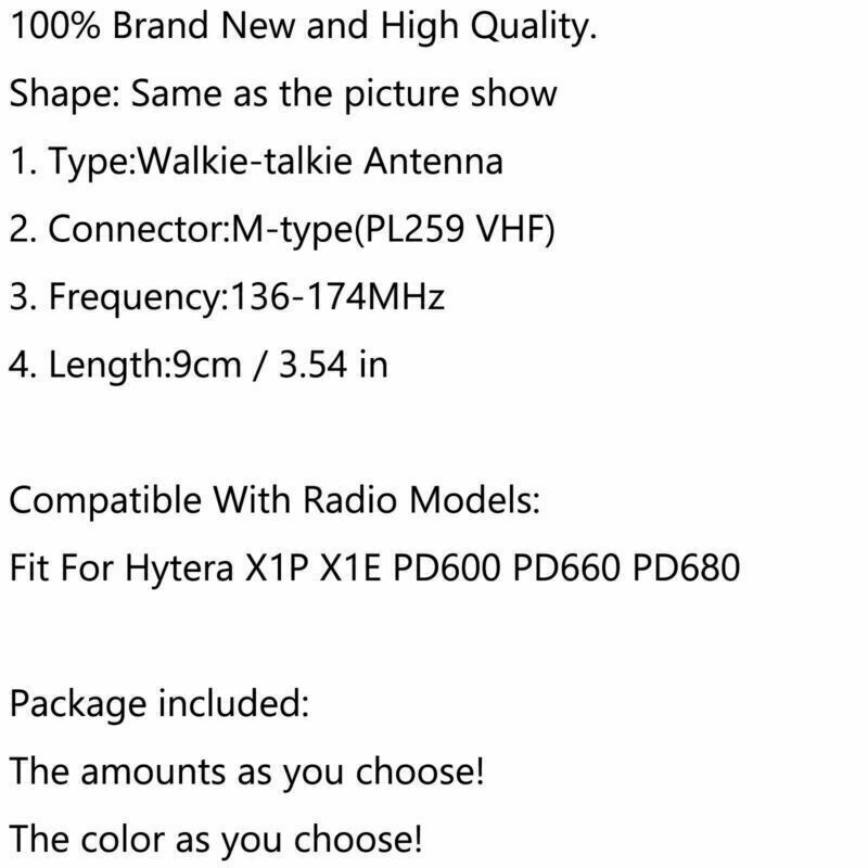 4X 136-174MHz VHF Car Radio Short Antenna For Hytera X1P/X1E PD600 660/PD680 CA