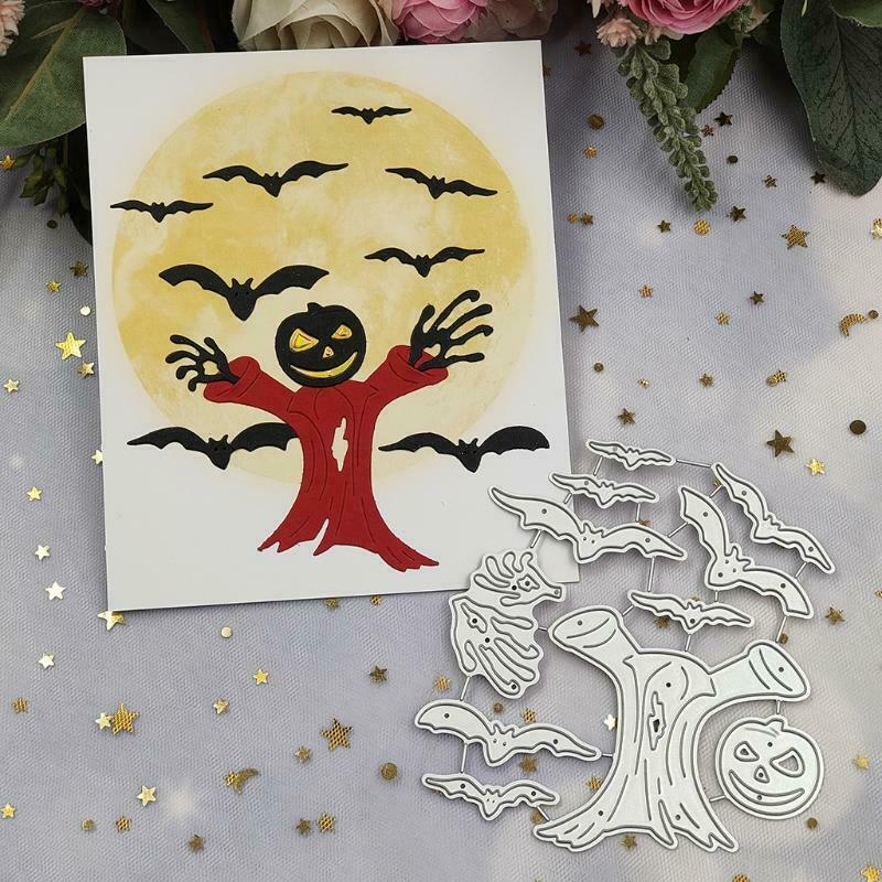 Halloween Ghost Bat Metal Cutting Dies Stencil DIY Scrapbooking Album Paper Card