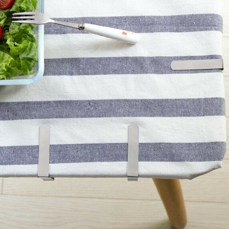 4pcs Stainless Steel Tablecloth Tables Cover Clip Holder Cloth Clam.l8