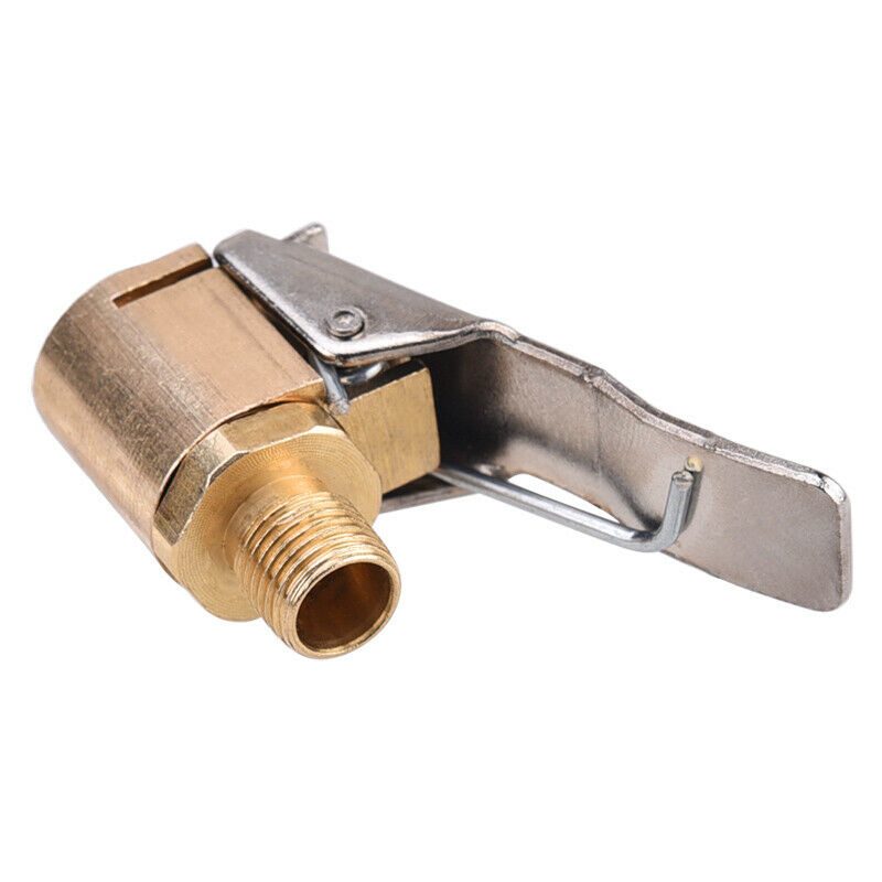 Car Brass Air Pump Chuck Tyre Valve 8mm Pump Valve Clip Clamp Connector Adapter